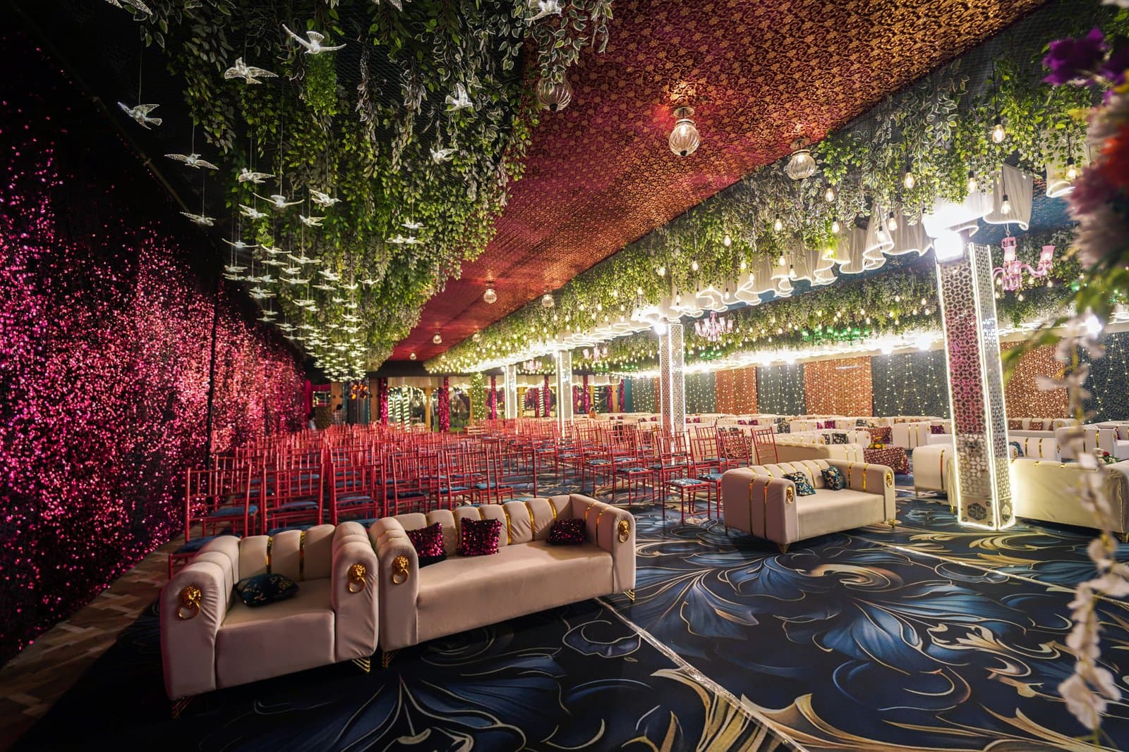 Bespoke luxury wedding planning and floral canopy by The Royal Weddinghub